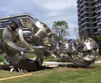 Metalowe duże ogrodowe abstrakcyjne rzeźby ze stali nierdzewnej Dekoracja Plaza