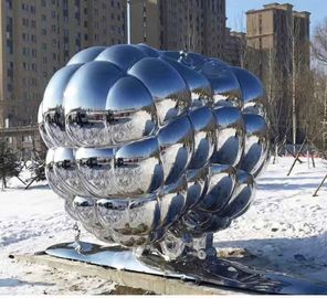 ODM Nowoczesna abstrakcyjna rzeźba metalowa Metalowa dekoracja zewnętrzna ze stali nierdzewnej