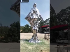 SS316L 5,7 metra wysokości Zewnętrzna duża polerowana rzeźba ze stali nierdzewnej