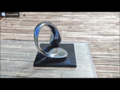 Nowoczesne małe ozdoby wnętrza ze stali nierdzewnej rzeźba