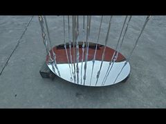 Polerowany abstrakcyjny żaba ze stali nierdzewnej, ozdoby ogrodowe ze zwierzętami